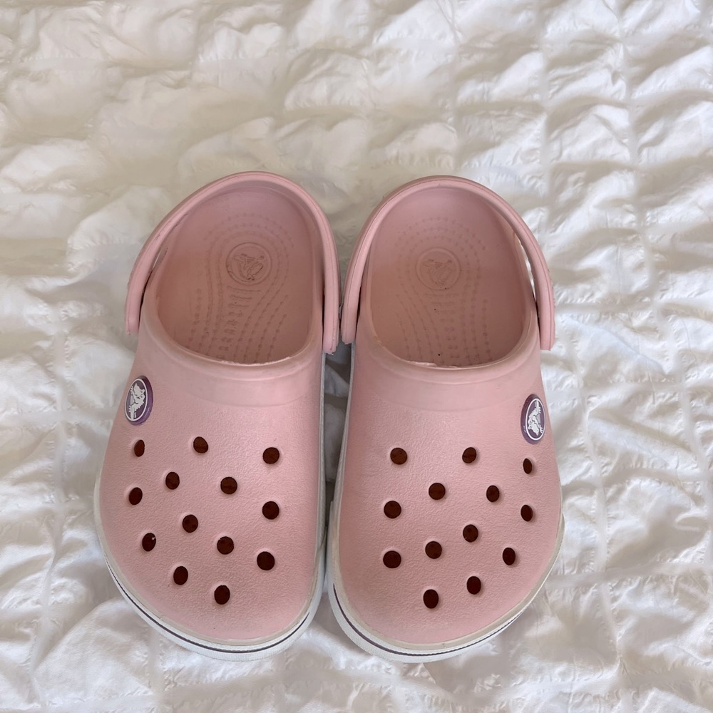 Pink toddler size 8 Crocs